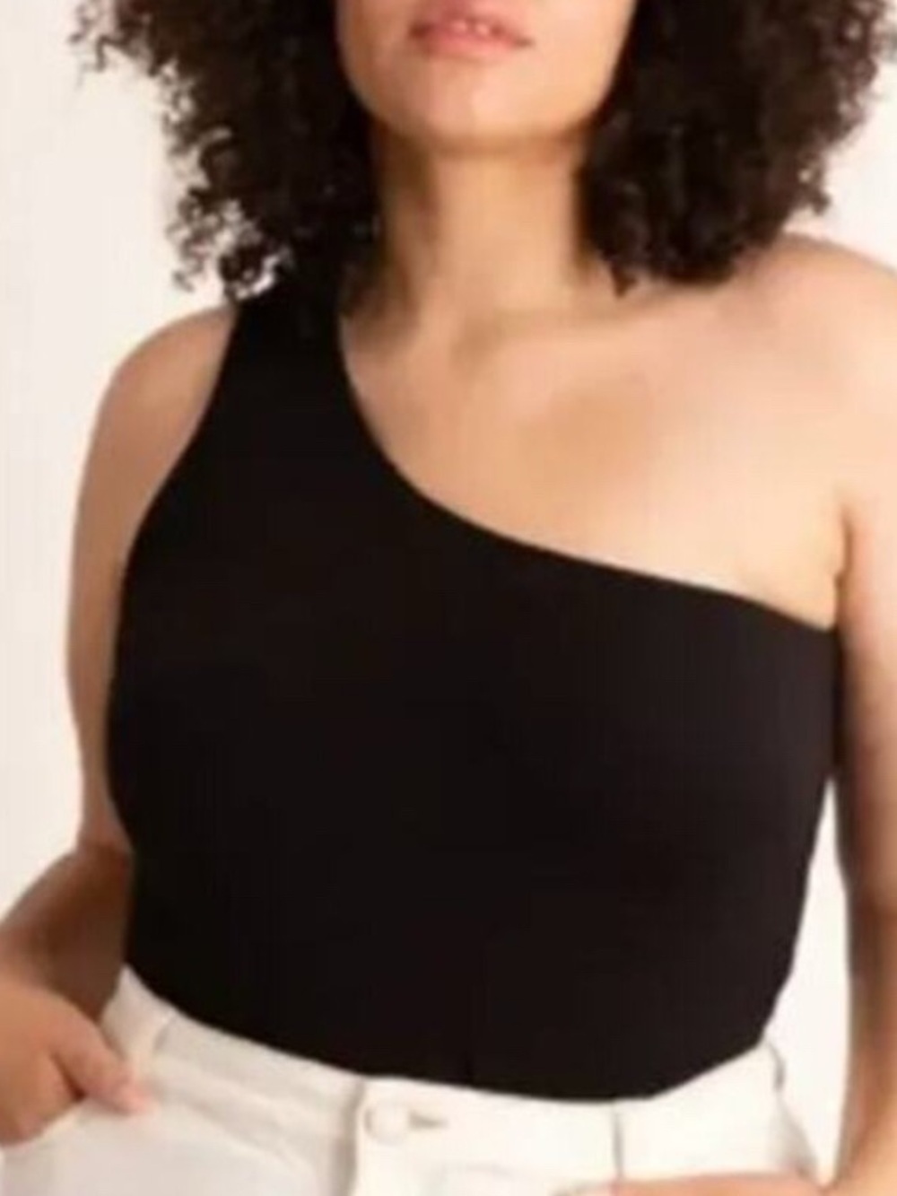Eloquii One-Shoulder Black Party Casual Bodysuit- 18/20